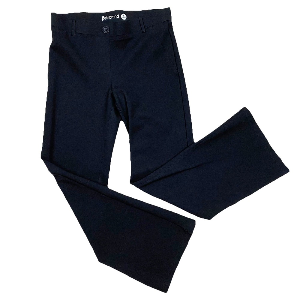 Betabrand Black Classic Straight Leg Dress Yoga‎ Pants Women Petite Size S